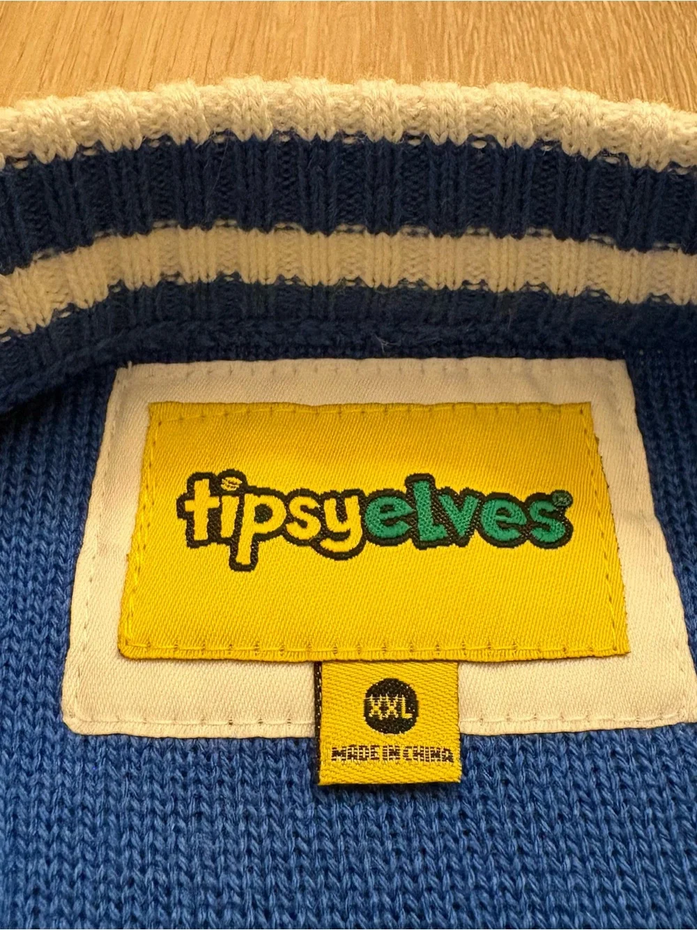 Tipsy Elves We Last Eight Days Hanukkah Menorah Sweater Men’s XXL NWT Blue